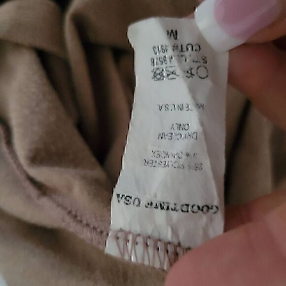 Goodtime USA Tan Neutral Soft Microfiber Stretch Sexy Body Hugging Short Dress - Picture 10 of 11